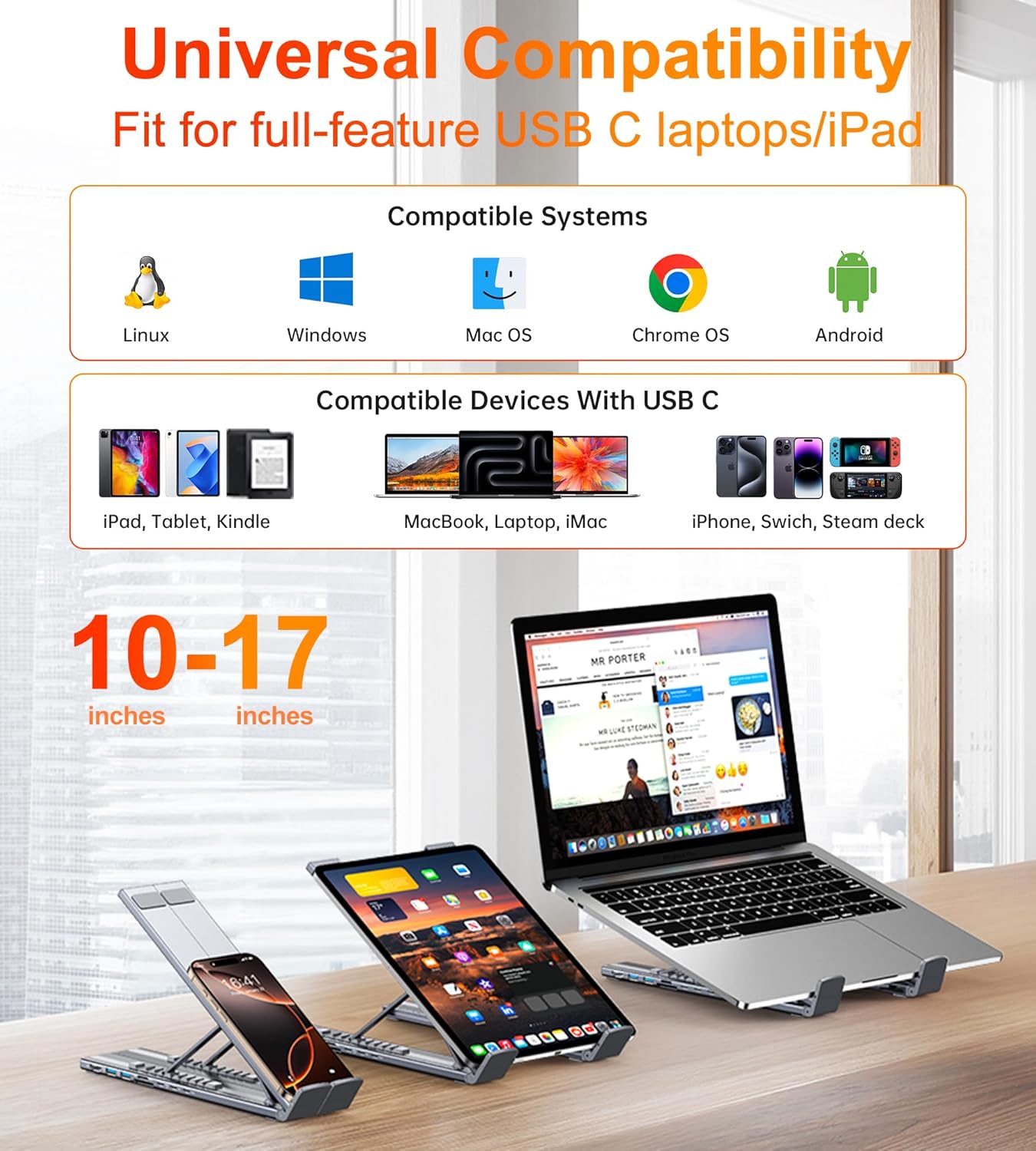 USB Laptop Docking Station Stand