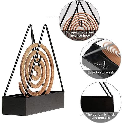 Triangular Shape Iron Mosquito Coil Holder